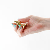 Rear Assets Petite 6 cm Gold Metal Butt Plug with Red Gem Base > Anal Range > Jewel Butt Plugs